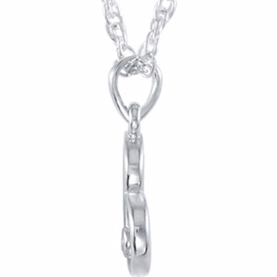 85547:60000:P Sterling Silver .03 CTW Diamond Heart 18" Necklace