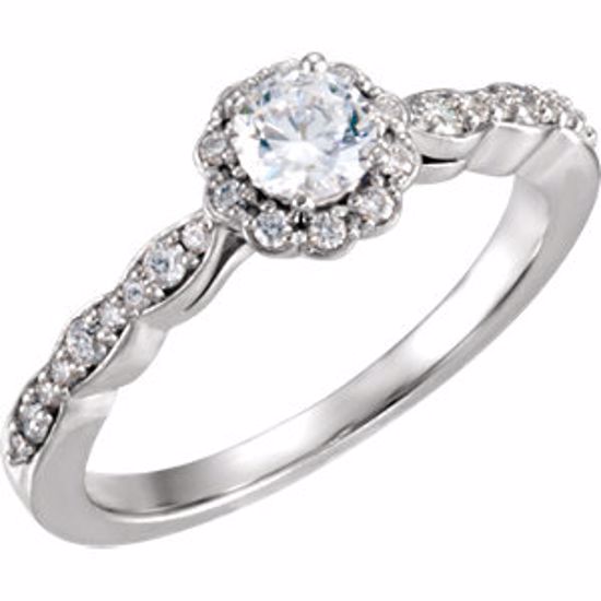 67722:330:P 14kt White 1/2 CTW Diamond Halo-style Engagement Ring