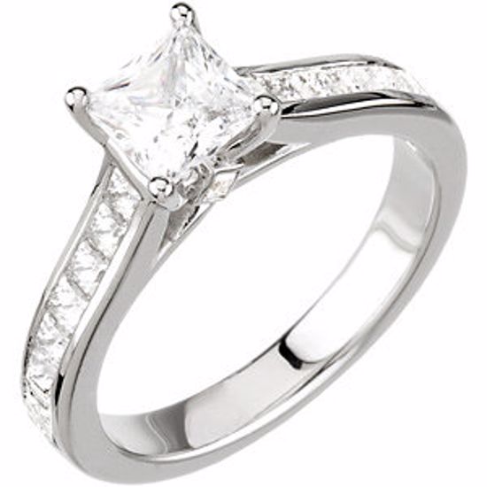 67707:300:P 14kt White 1 1/5 CTW Diamond Engagement Ring 