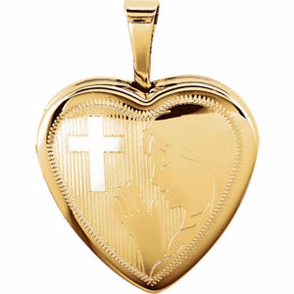 R45372:102:P Gold Plated & Sterling Silver Prayer Locket