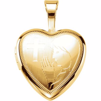 R45372:104:P Gold Plated & Sterling Silver Prayer Locket