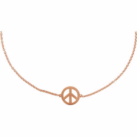 650232:600:P Petite Peace Sign 5.75" - 6.75" Bracelet