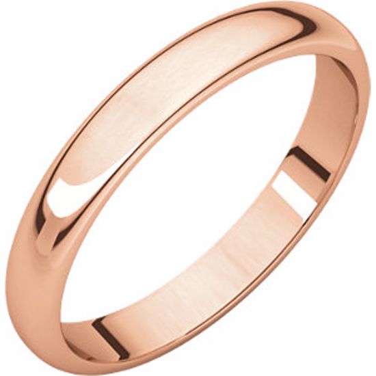 HRL10:122:P 10kt Rose 4mm Light Half Round Band