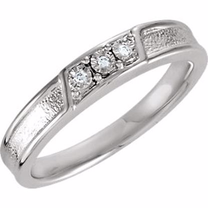 650004:105:P Sterling Silver .02 CTW Diamond Illusion Band Size 8