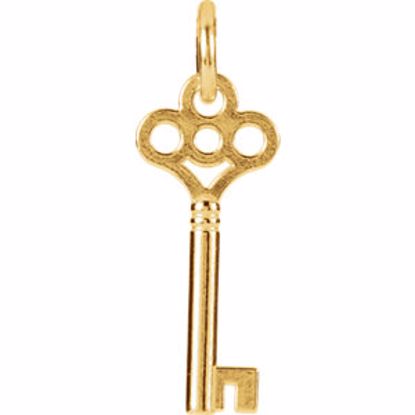 85465:10020:P 14kt Yellow Key Charm with Jump Ring