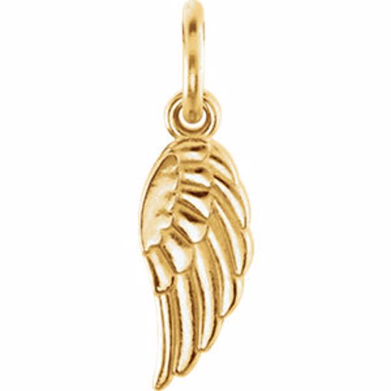 R45320:10020:P 14kt Yellow Angel Wing Charm with Jump Ring