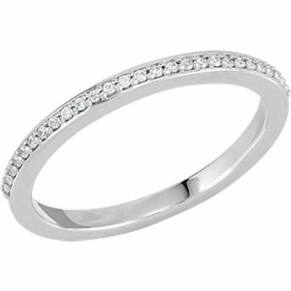 68797:111:P 14kt White .07 CTW Diamond Band