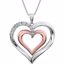 650194:100:P Two-Tone Diamond Heart Necklace 