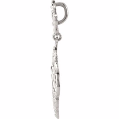 85585:1001:P Sterling Silver Decorative Dangle Pendant