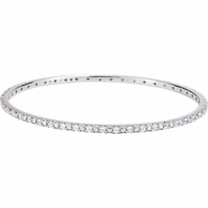 650265:60000:P Sterling Silver Cubic Ziconia Bangle Bracelet