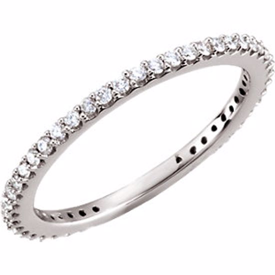 67401:105:P 14kt White 1/3 CTW Diamond Stackable Ring Size 5