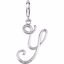 85556:60024:P Sterling Silver.03 CTW Diamond 1mm Script Initial Charm Letter Y