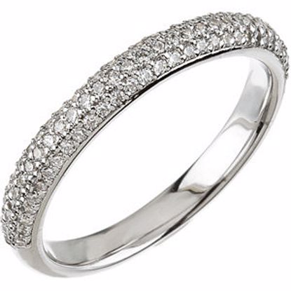 67797:113:P Sterling Silver 3/8 CTW Diamond Band