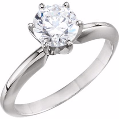 140309H:6001:P 14kt White 1/4 CTW Diamond Six-Prong Heavy Solitaire Ring