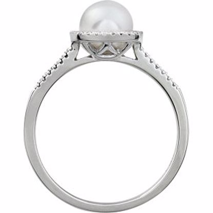 69940:249:P Sterling Silver Freshwater Cultured Pearl & .01 CTW Diamond Ring