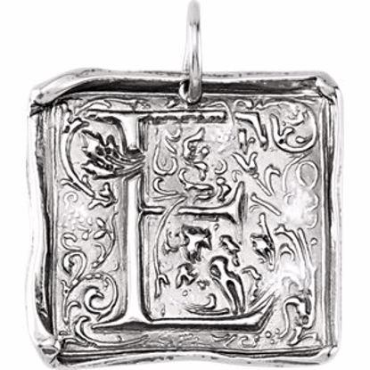 85638:124:P Sterling Silver Initial "E" Vintage Pendant 