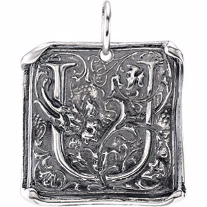 85638:188:P Sterling SilverInitial "U" Vintage Pendant