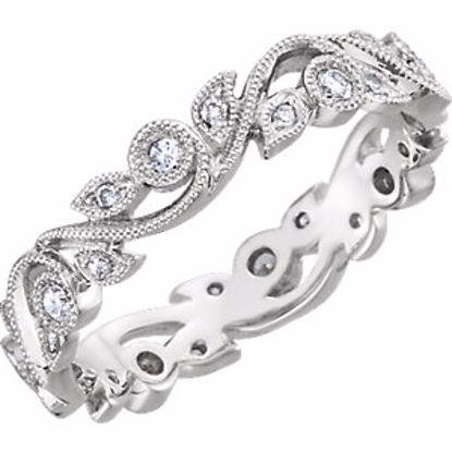 69816:6001:P 14kt White 1/4 CTW Diamond Eternity Band Size 5