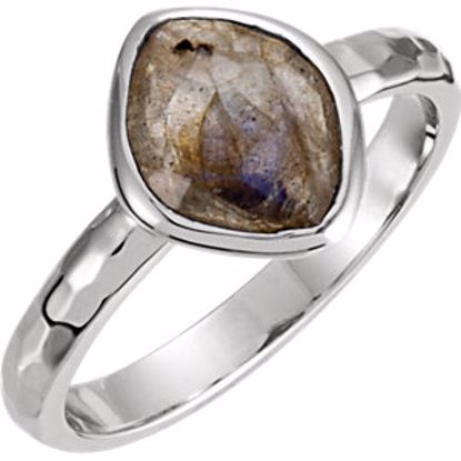 650867:107:P Sterling Silver 10x8x5mm Labradorite Ring Size 7 