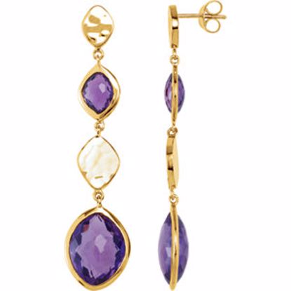 650876:101:P 18kt Vermeil Amethyst Earrings