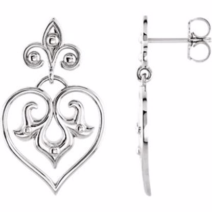 85592:2001:P Sterling Silver Decorative Dangle Earrings