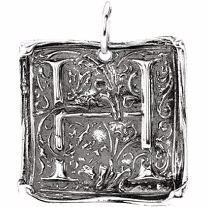 85638:213:P Sterling Silver Initial "H" Vintage Pendant 