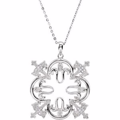 650771:1010:P Sterling Silver Triumphant CZ 18" Necklace