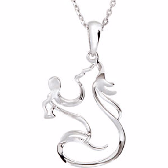 650776:1010:P Sterling Silver Sweet Baby 18' Necklace