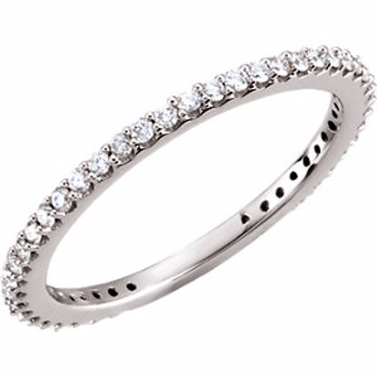 67401:109:P 14kt White 1/3 CTW Diamond Stackable Ring Size 4.5