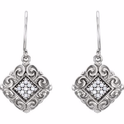 85708:1021:P 14kt White .18 CTW Diamond Sculptural-Inspired Earrings