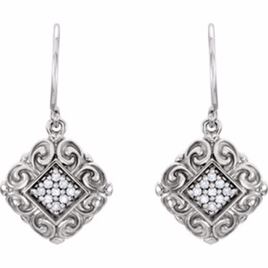 85708:1021:P 14kt White .18 CTW Diamond Sculptural-Inspired Earrings