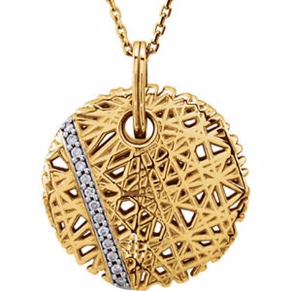 85686:105:P 14kt Yellow .06 CTW Diamond Nest Design Pendant