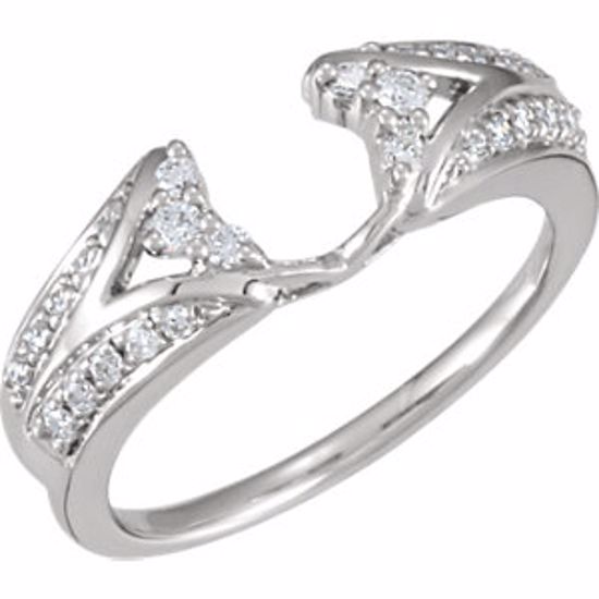 650952:101:P 14kt White 1/4 CTW Diamond Ring Wrap