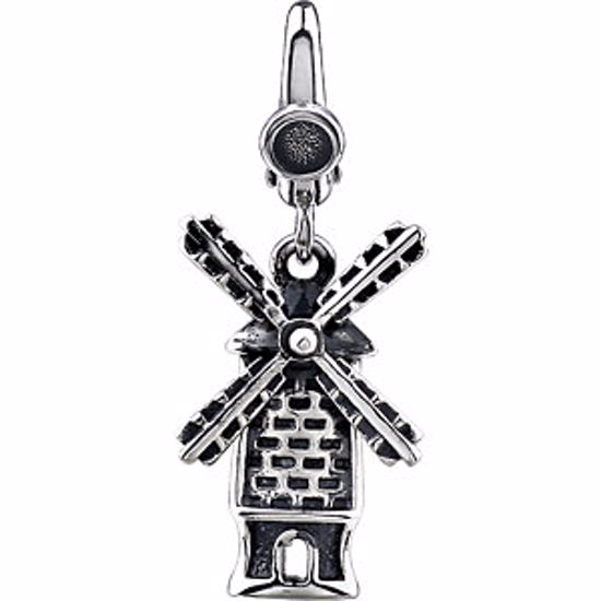 85754:100:P Sterling Silver Windmill Charm