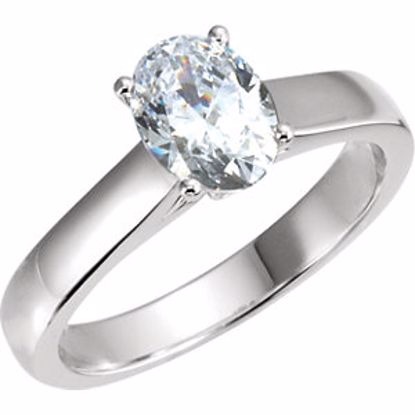 67779:6001:P Continuum Sterling Silver 1/2 CTW Diamond Engagement Ring for 6x4mm Oval Center