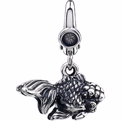 650991:600:P Sterling Silver Gold Fish Charm