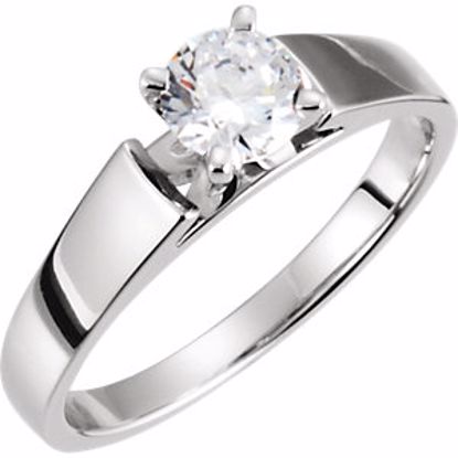 4558:60005:P 10kt White & 14kt White 1/4 CTW Diamond Engagement Ring