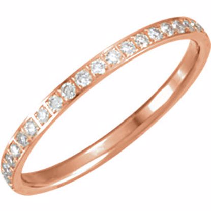 651019:201:P 14kt Rose 3/8 CTW Diamond Eternity Band Size 6