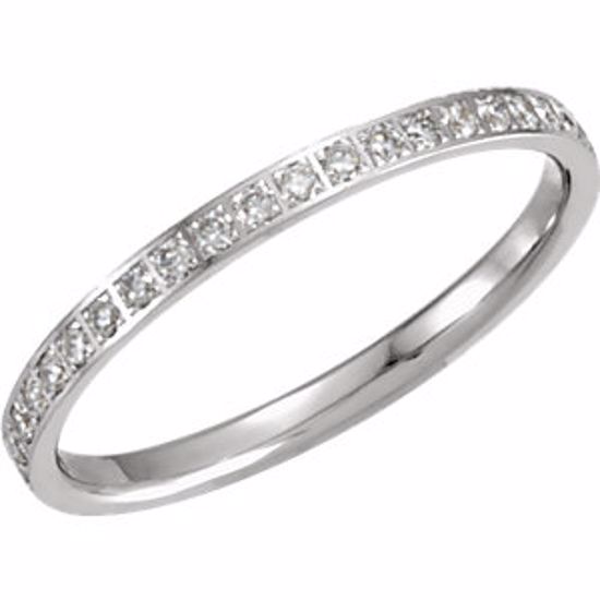 651019:202:P 14kt White 3/8 CTW Diamond Eternity Band Size 6