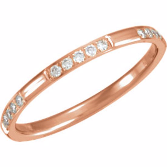 651021:101:P 14kt Rose 1/6 CTW Diamond Eternity Band Size 6