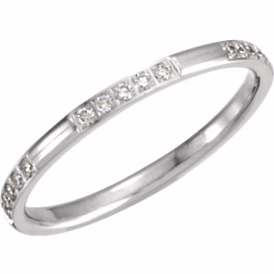 651021:102:P 14kt White 1/6 CTW Diamond Eternity Band Size 6