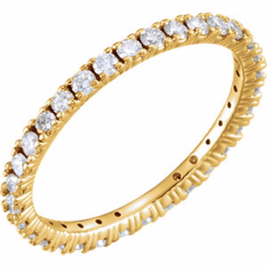 122026:452:P 14kt Yellow 5/8 CTW Diamond Eternity Band Size 7.5