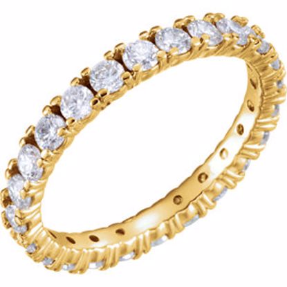 122026:6002:P 14kt Yellow 1 1/3 CTW Diamond Eternity Band Size 5.5