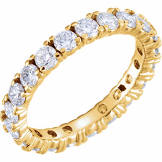 122026:472:P 14kt Yellow 2 CTW Diamond Eternity Band Size 6.5