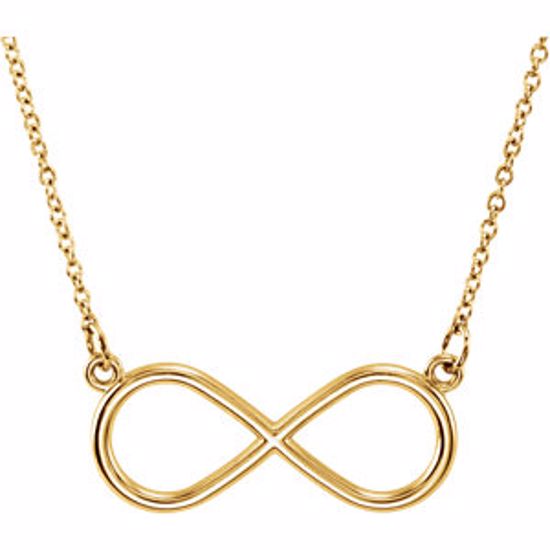 85782:1001:P 14kt Yellow Infinity 18" Necklace