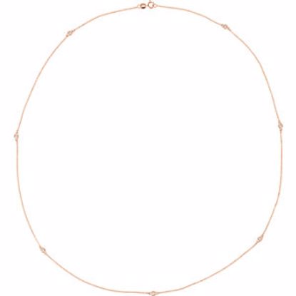 68577:110:P 14kt Rose 1/3 CTW Diamond Bezel 24" Necklace