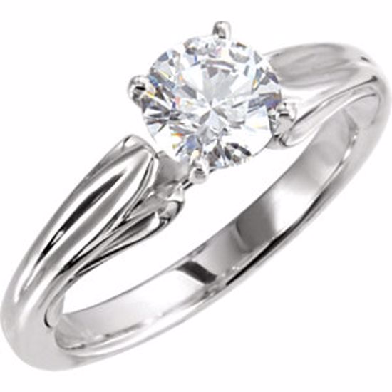 121968:6007:P 10kt White Cubic Zirconia Sculptural Engagement Ring