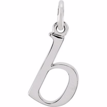 85780:1005:P 14kt White "b" Lowercase Initial Pendant