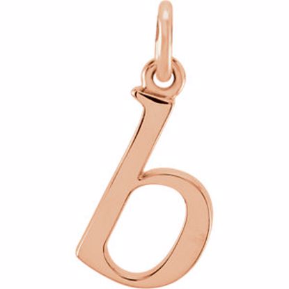 85780:1006:P 14kt Rose "b" Lowercase Initial Pendant