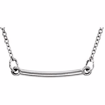 85788:1002:P 14kt White Bar 18" Necklace